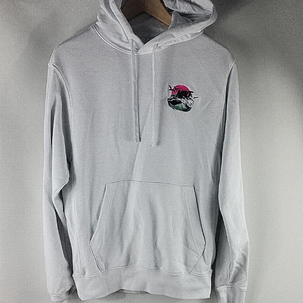 Nike White Graphic Print Hoodie for Men